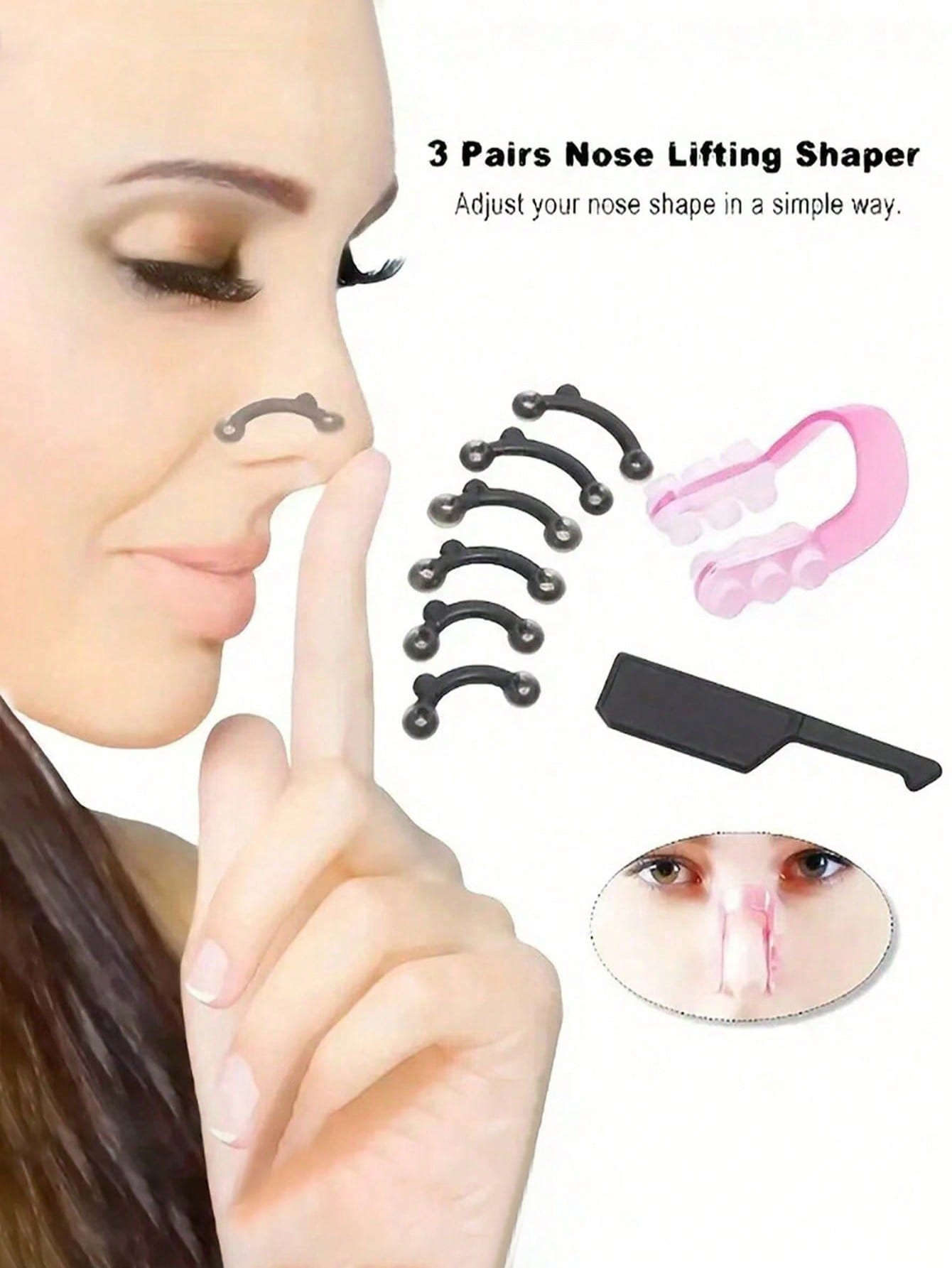 1/3 Sets Nose Lift Shaping Device: Invisible, Painless Nose Clip- Facial Training Corrector