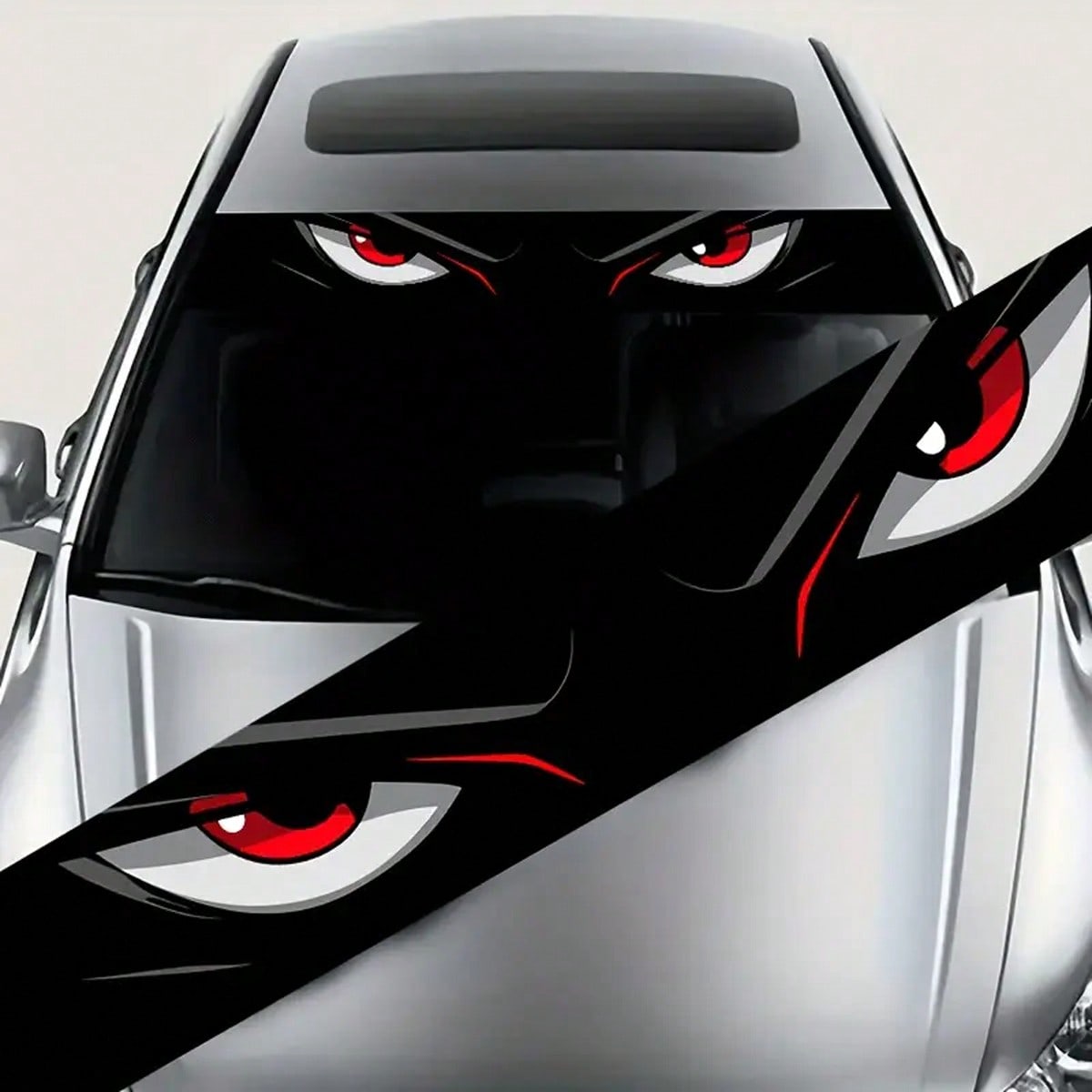 1-Piece Eye-Catching Car Windshield Eye Stickers, Waterproof, Scratch Resistant, Suitable For All Car Models- Audi, Mitsubishi, BMW, Opel, Citroen. Car SUV,MPV, Auto Parts