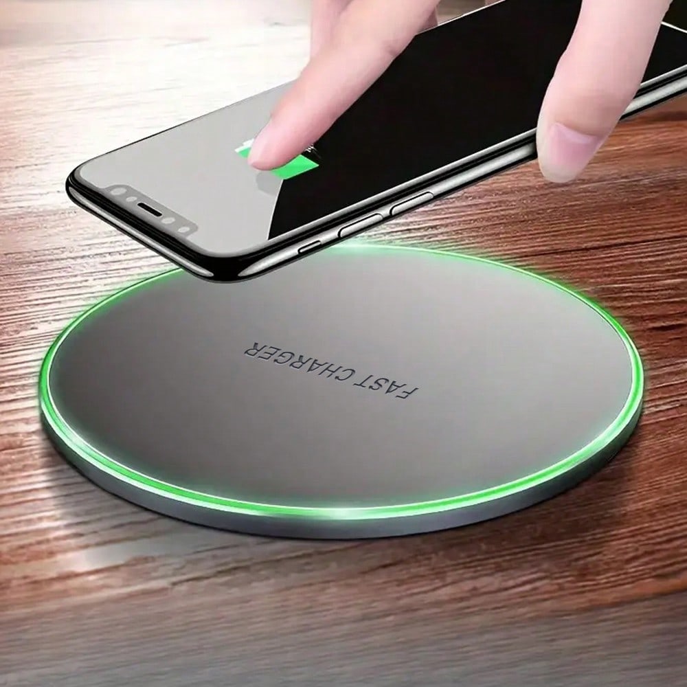 15W Max Wireless Charger Pad, Compatible With IPhone 17/16/15/14/13/12/SE/11/11 Pro/XS Max/XR/X/8, Galaxy S23/S22/Note, Pixel/G8 7, Fast Wireless Charging