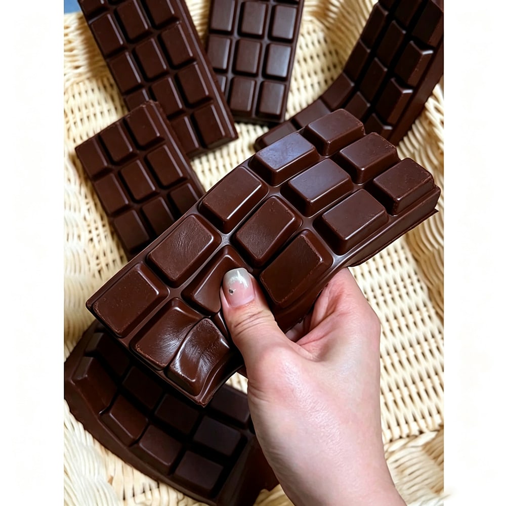 1pc Gentle Squeeze Squishy Polyurethane Chocolate Keyboard Squishy, Modern Aesthetic Style Light Milk Cocoa Brown Block Keyboard Shape Embossed Grid Texture Anxiety Release Mood Calm Fidget Squeeze To