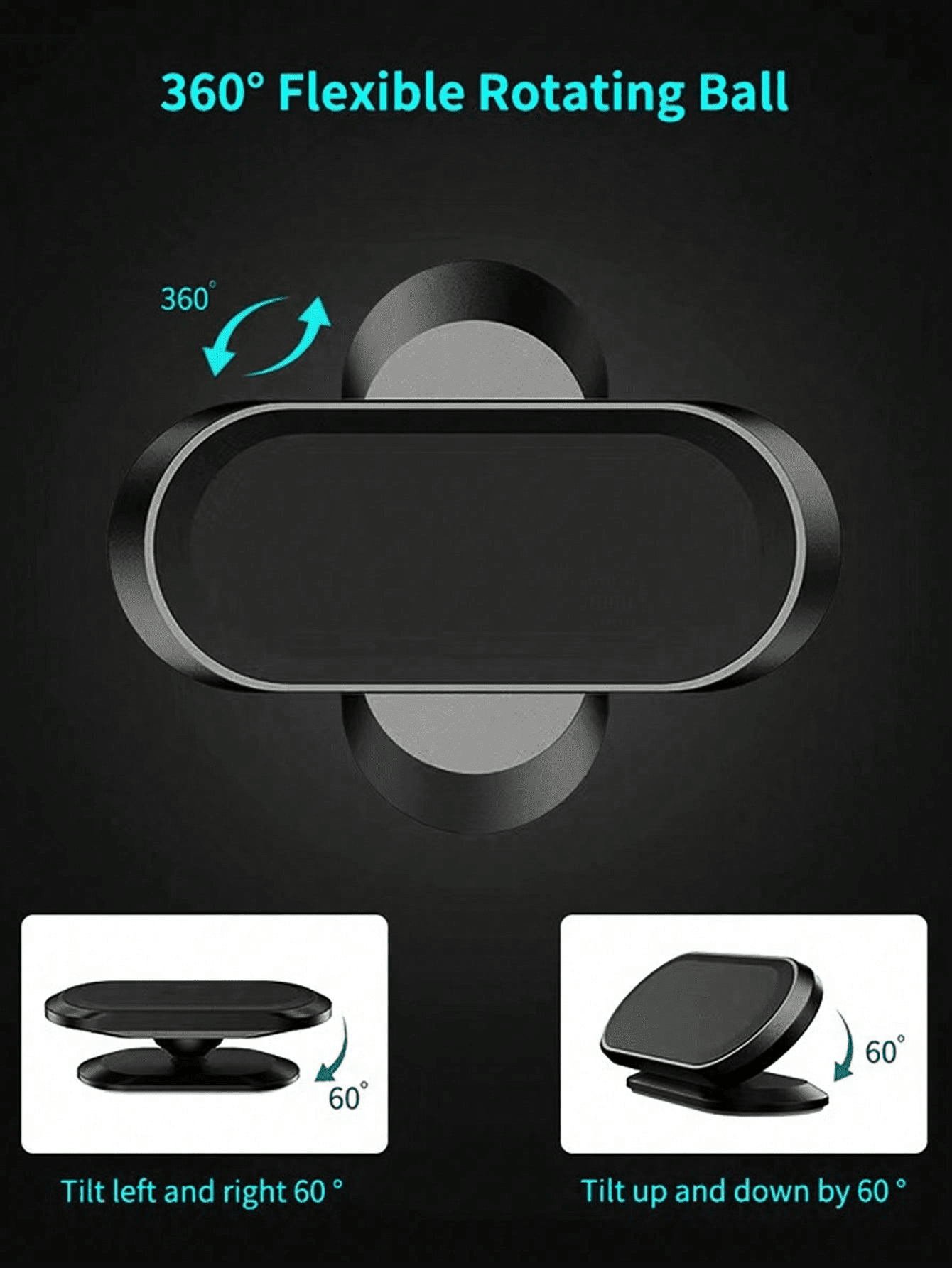 1pc Magnetic Car Phone Holder, Waterproof Alloy Holder, Dashboard Car Phone Mount, GPS Navigation Phone Holder, Compatible With Smartphones, Use With Magnetic Plate Compatible With IPhone, Android Pho