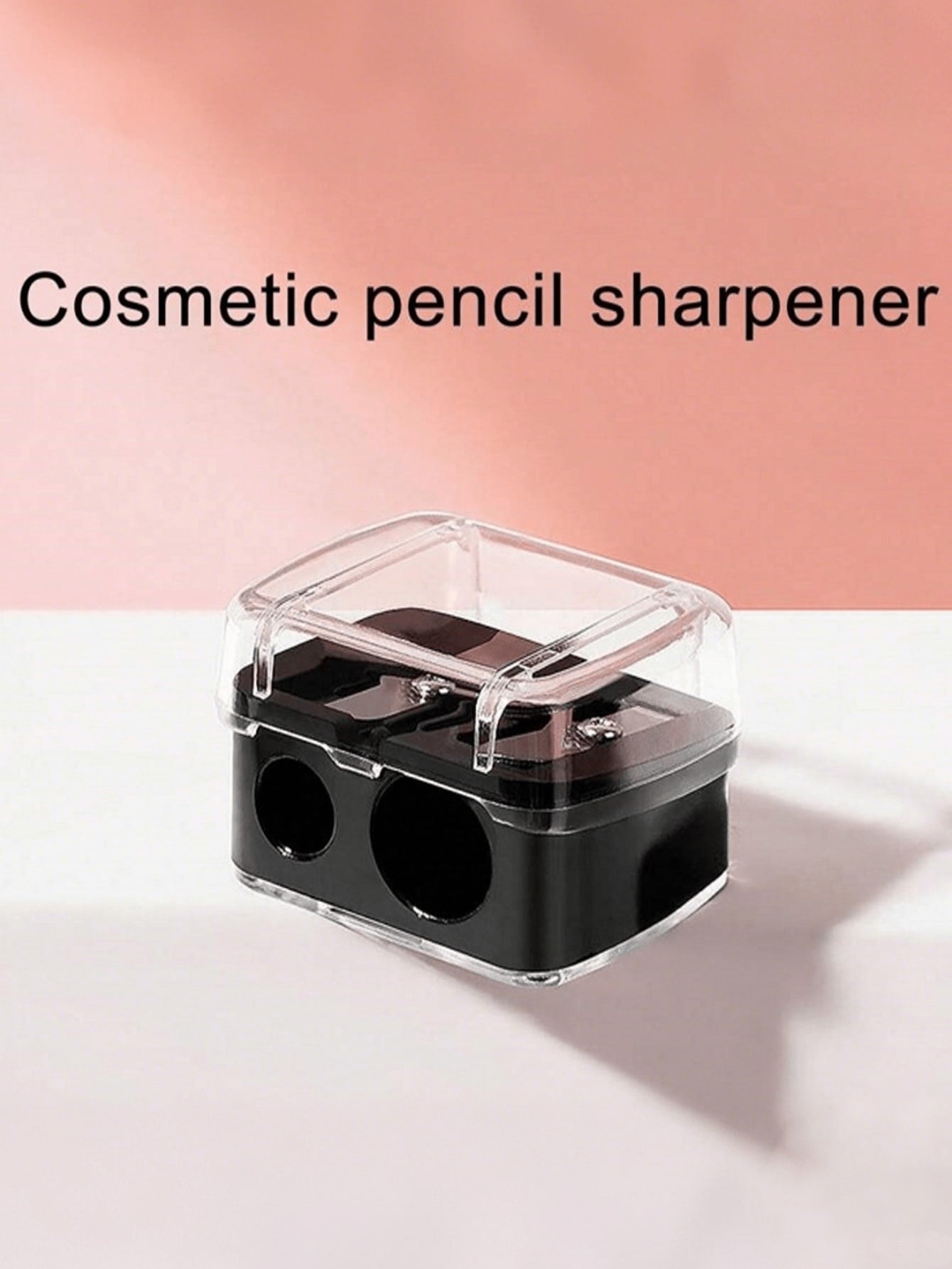 1pc Makeup Pencil Sharpener, Suitable For Eyebrow Pencil, Eyeliner, Lip Pencil, Lipstick And Other Cosmetics, Dual-Size Aperture Sharpener With Dust Cover, Cosmetics, Affordable Price, Room Decor, Van