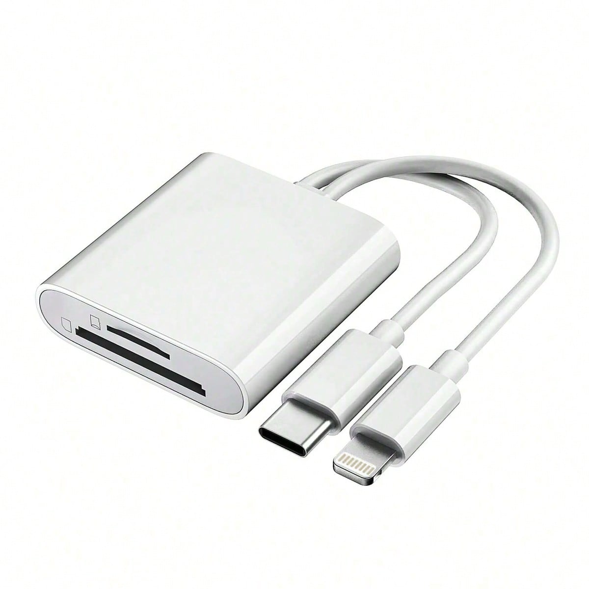 1pc SD Card Reader With Dual Slots, Compatible With IPhone, Camera, Supports SD And TF Cards, Can Be Used As Outdoor Camera Viewer, SD Card Adapter And Portable Micro SD Card Reader
