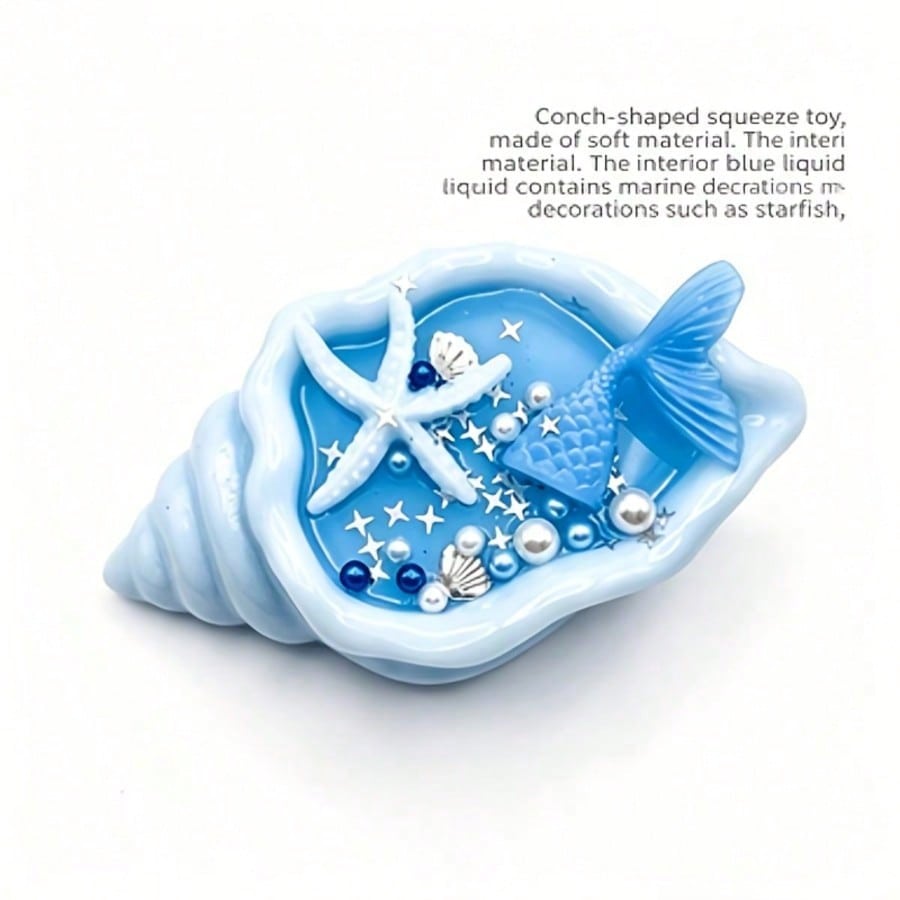 1pc Seashell Shaped Squeeze Toy- Multi-Functional- Soft Slow Rebound, Contains Multiple Small Parts- Squeezing And Kneading Both Possible, Niche Creative Squeeze Toy, Party And Holiday Gift, Can Be