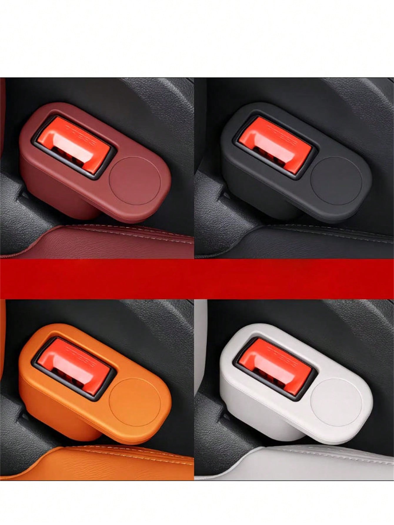 1pc Universal Car Seat Belt Socket Protector, Seat Belt Fastener, Silicone Plug Sleeve Fixer, Easy 1-Second Installation, Suitable For Sedan, SUV, Truck Safety Locking Device, Universal Design Breaks