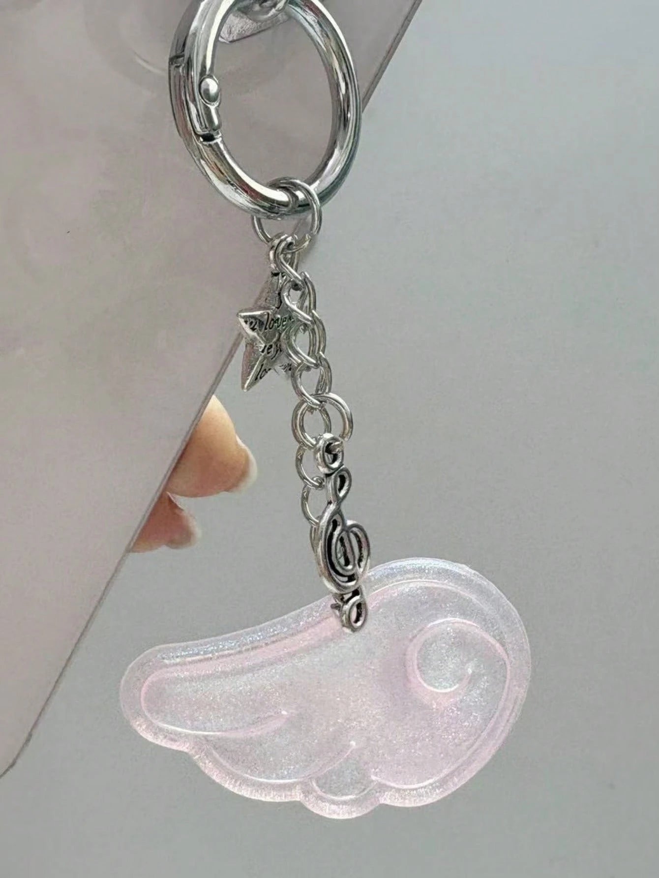1pc Vintage Y2K Angelic Wings & Star Keychain Pendant Cute & Stylish Accessory Suitable For Bags Backpack Decor Keychain For Bag Car Accessories For Women