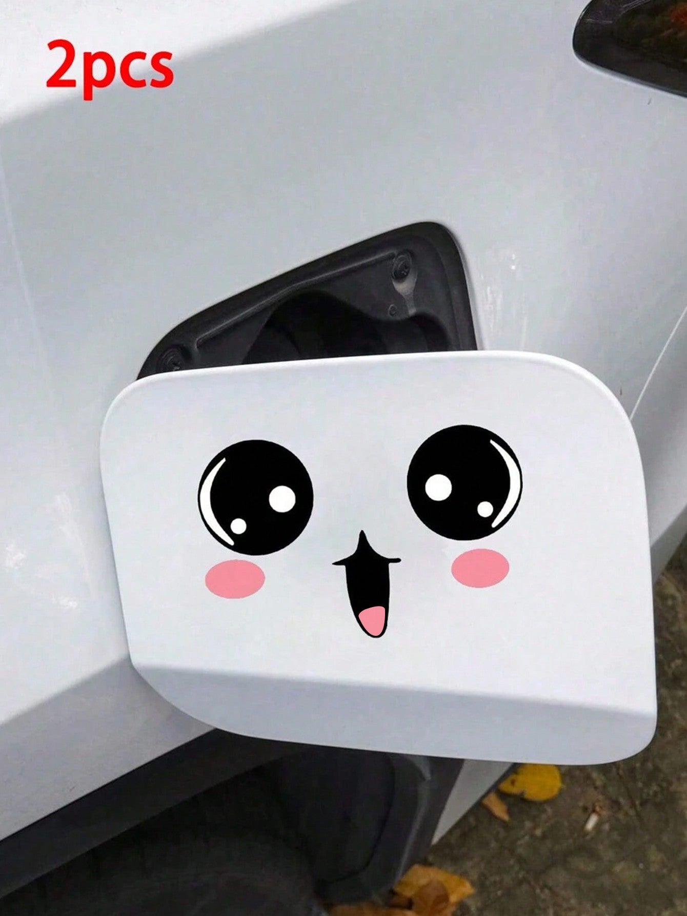 2pcs/Set Cartoon Big Eyes Car Mirror Sticker