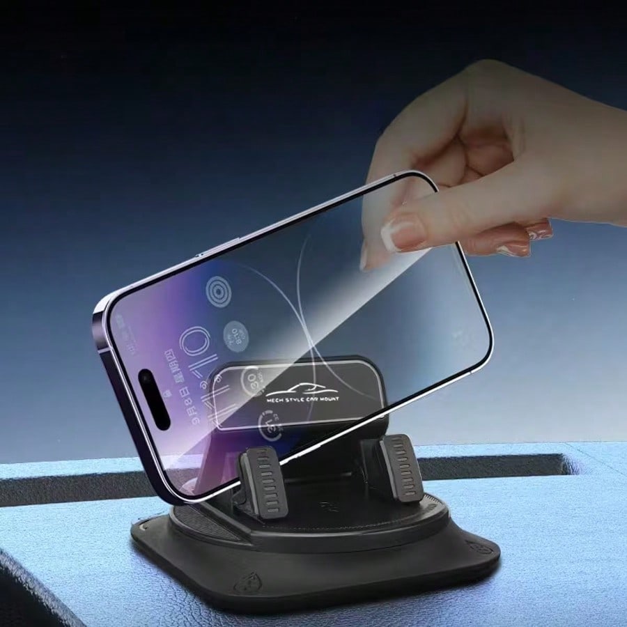 360° Rotating Portable Anti-Slip Car Phone Holder, Horizontal & Vertical Use, Strong Adhesive Dashboard Phone Mount, Ideal For Dashboard, Car, Office And Home Use