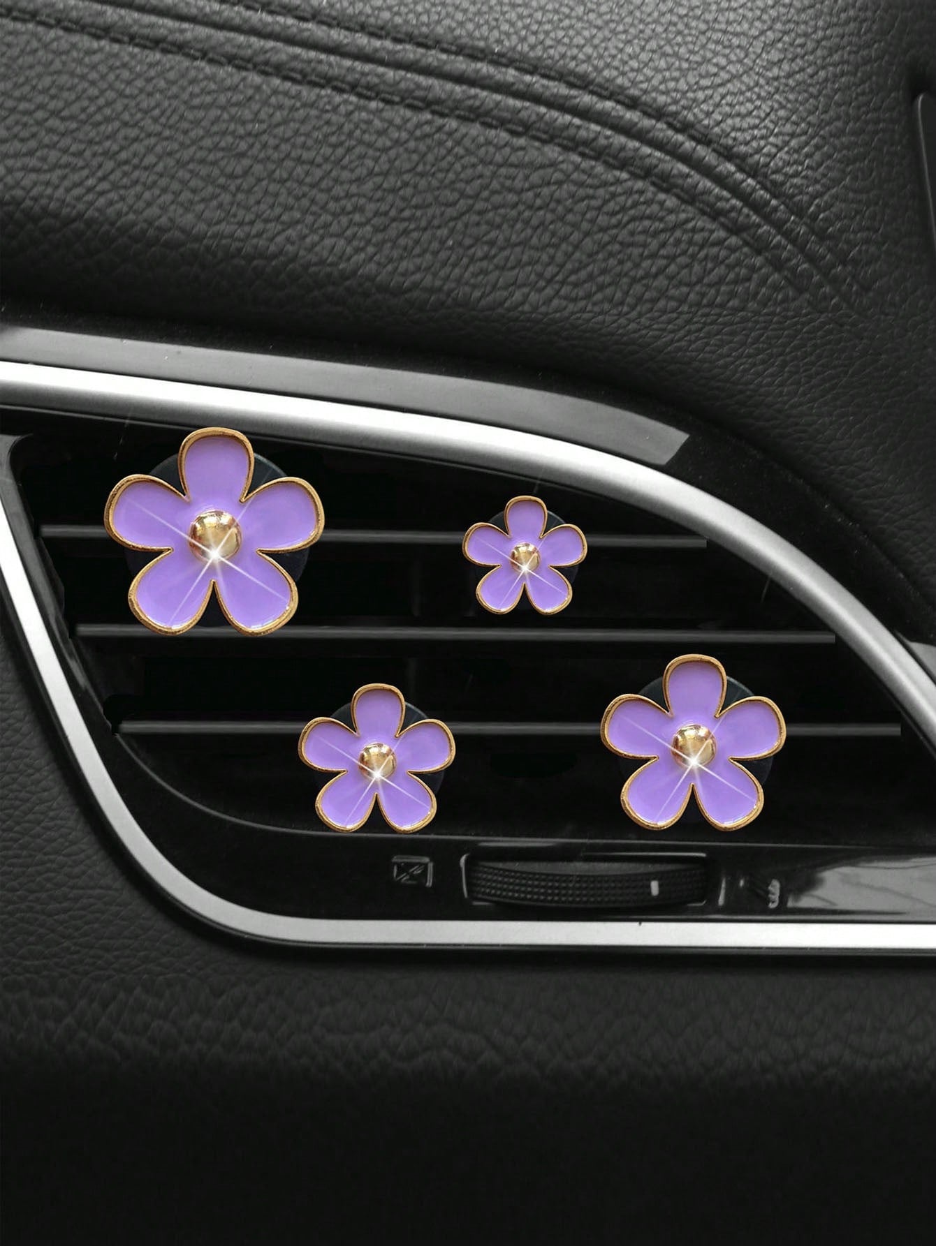 4/8/12pcs Alloy Mini Daisy Clips, Car Air Vent Fragrance Decor, Auto Interior Accessories