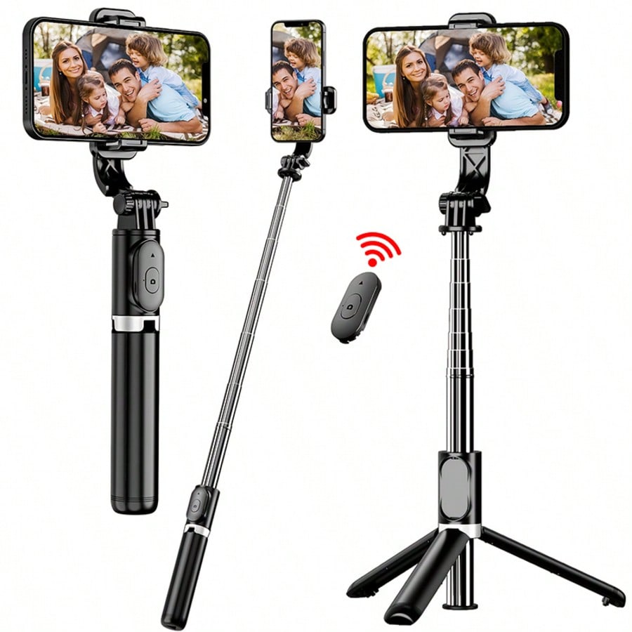 40-Inch Retractable Selfie Stick – Professional Floor Tripod For Live Streaming, With Wireless Remote, 360° Rotation, Stable Anti-Shake Design. Ideal For Travel Vlogs & Outdoor Live Streaming. Compati