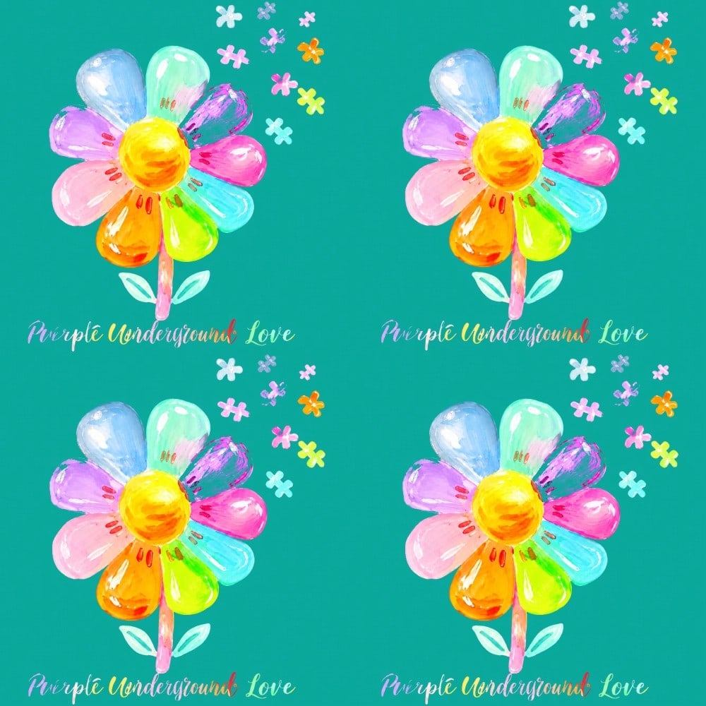 4pcs Car Stickers And Decals, Automotive Decals, Suitable For Rear Windshield, Fuel Tank Cap, And Car Doors, Colorful Flower Balloons On Teal Background With Text, Car Accessories Window Decals Vinyl