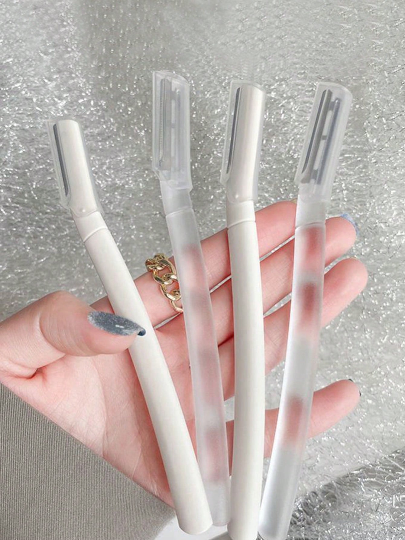 4pcs Professional Eyebrow Razors, Anti-Scratch Eyebrow Trimmer Set For Beginners, Unisex Beauty Tools