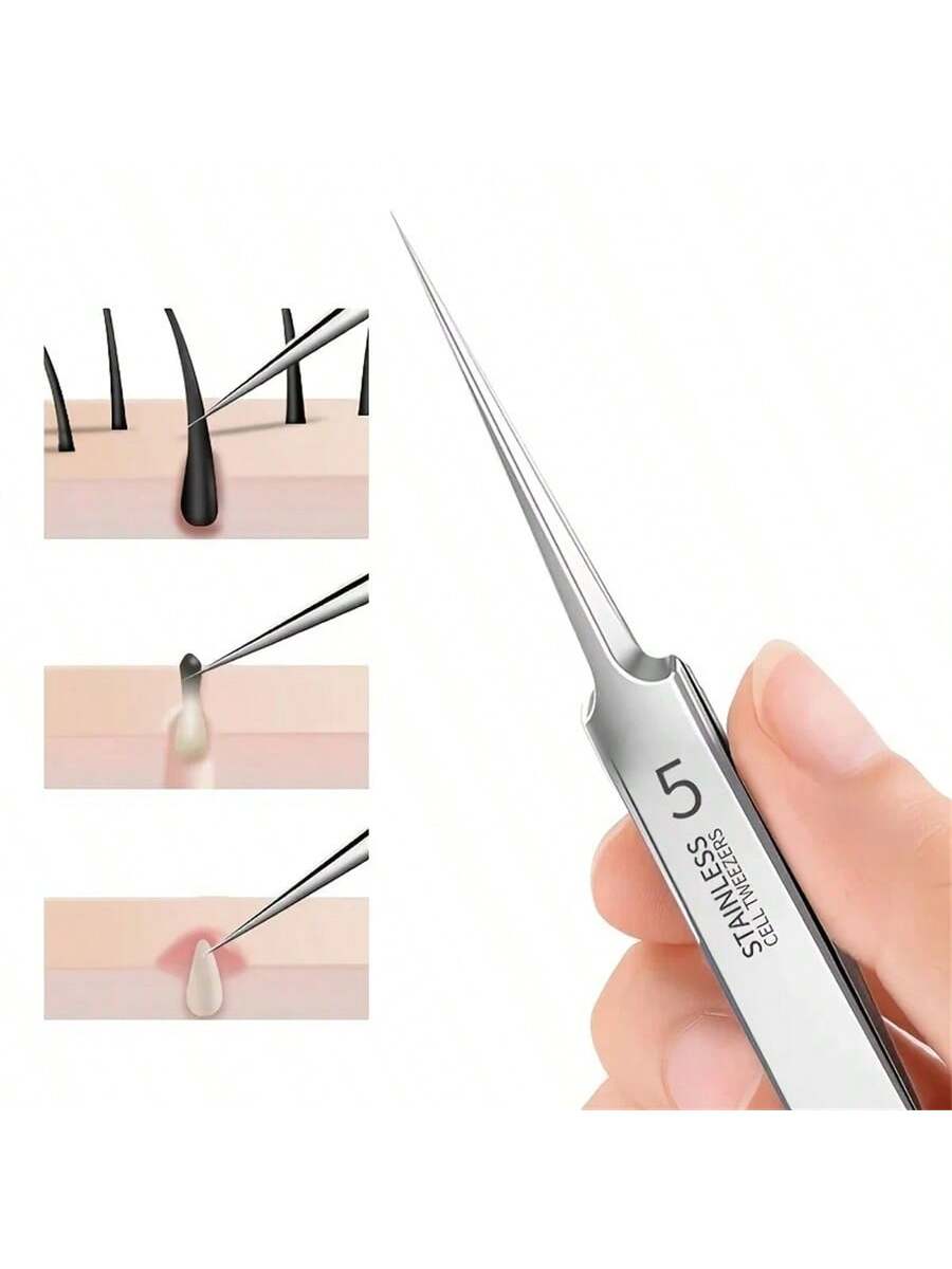 5mm Ultra Fine Blackhead Tweezers- Facial Beauty Acne Removal Tool For Skin Care
