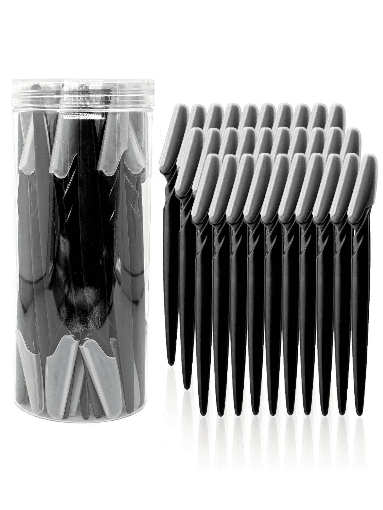 60/30/12/6/3/1pc Black Set, Eyebrow Trimmer, Exfoliating Shaver, Body Hair Trimmer And Facial Trimming Kit, Women's Eyebrow Styling Tool, Suitable For Daily Use Or Travel, Gift, Bargain, Travel Essent