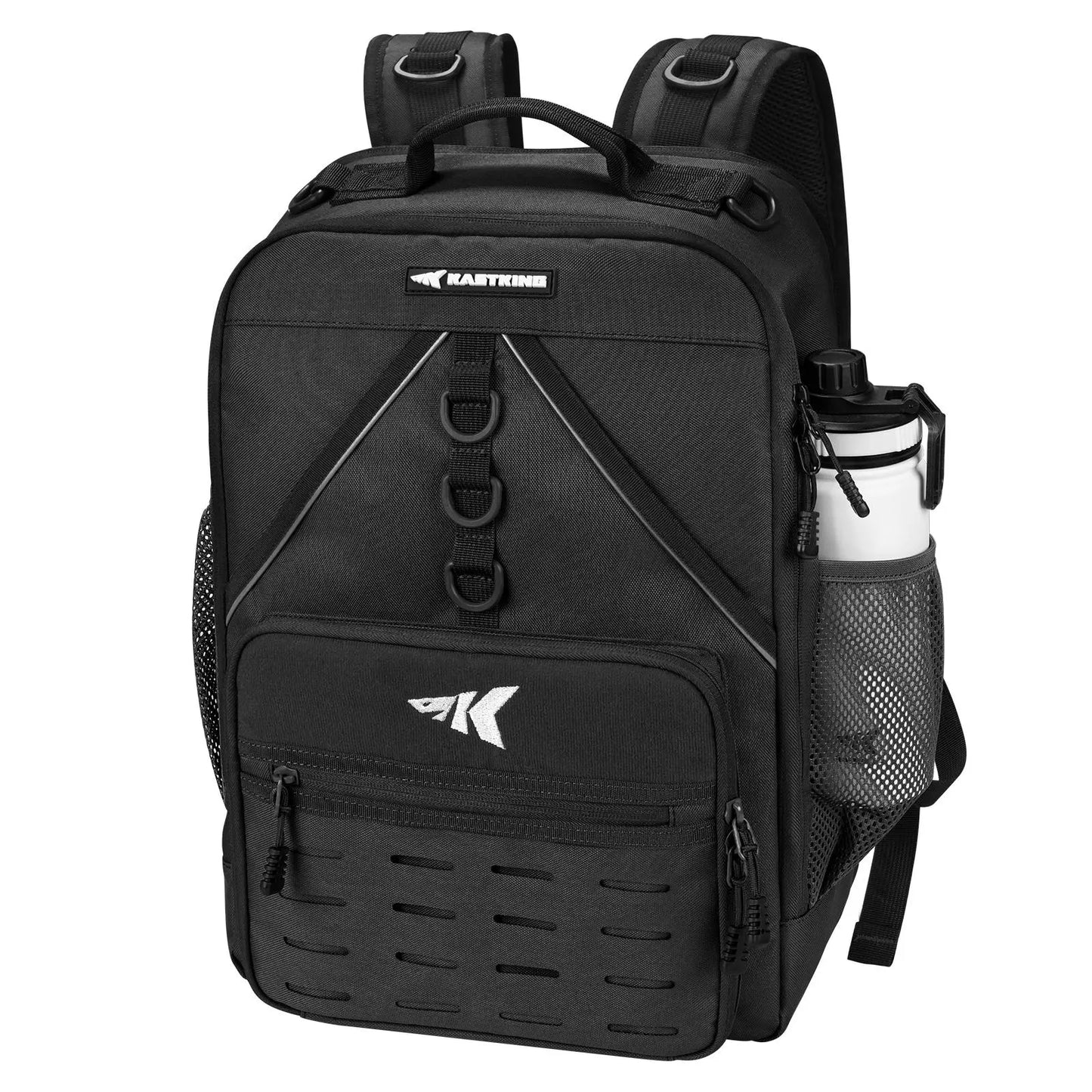 40L Fishing Tackle Backpack with Rod Holders & 4 Tackle Boxes, Waterproof Fishing Gear Storage Bag for Camping, Hunting & Outdoor Activities