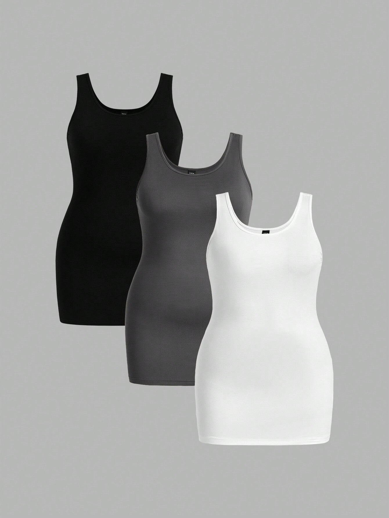 Essnce 3 Pcs/Set Plus Size Women's Summer Fashion Casual Sports Commuting Versatile Tank Top