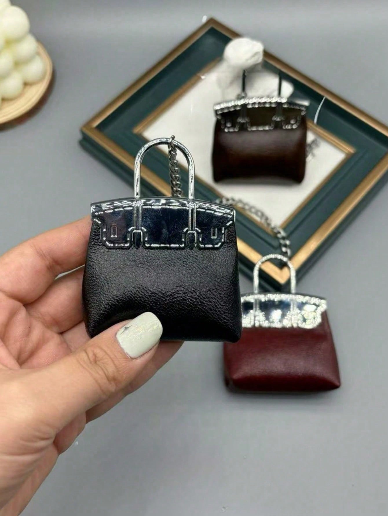 HAILIAN Minimalist Women Mini Bag Charm Keychain, Delicate Shell Bag Pendant, Couple Gift, Bridesmaid Gift, Multiple Colors Available