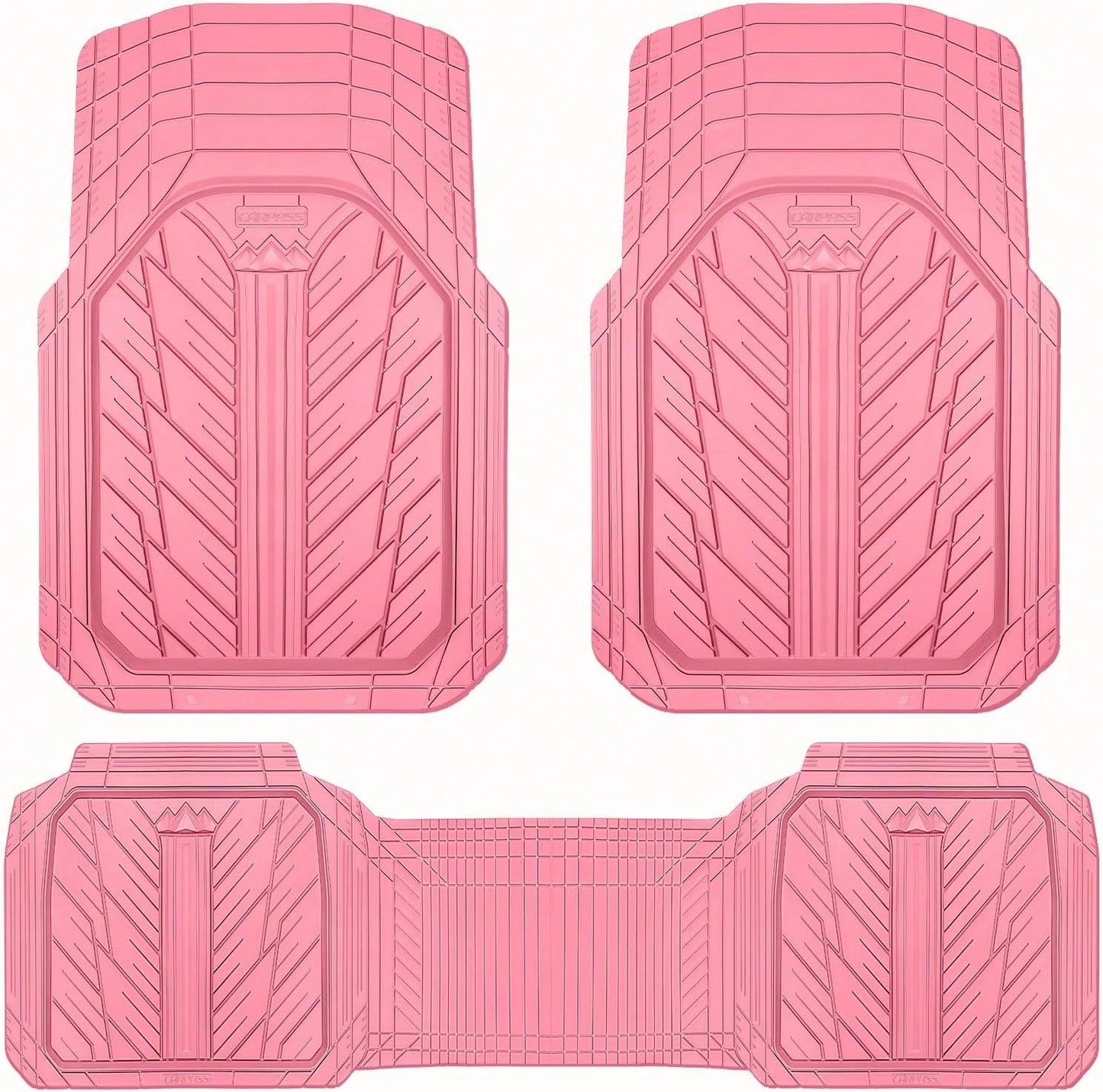 Heavy Duty Rubber Car Floor Mats Deep Waterproof All Weather Universal Fit For Car Suv Truck Van Durable Black Floor Liners Trim To Fit Design
