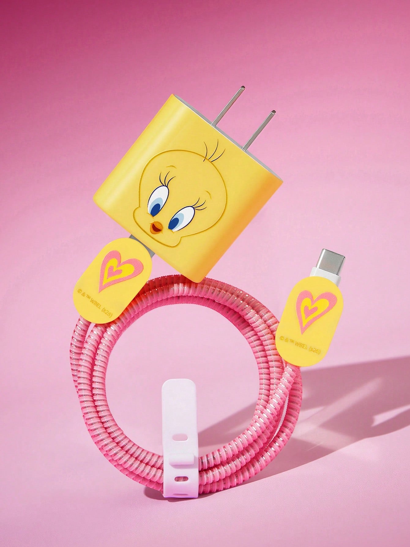 LOONEY TUNES X Data Cable Protector, Suitable For IPhone Charger, 4-Piece Set Of Mobile Phone Cable Protectors, Charger Protector (Excluding Data Cable)