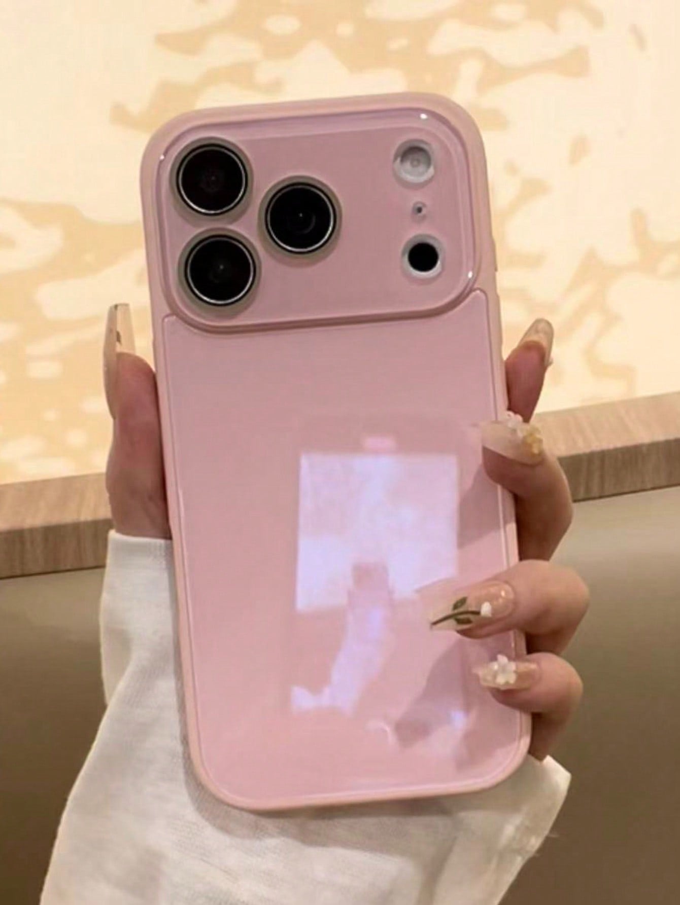 Minimalist Pink Lens Protection Solid Color Fashion Summer Macaron Glass Naked Machine Texture Straight Edge With Lens Film 16 ProMax Phone Case, Compatible With IPhone 13 New 14 Pro 16 Minimalist 15