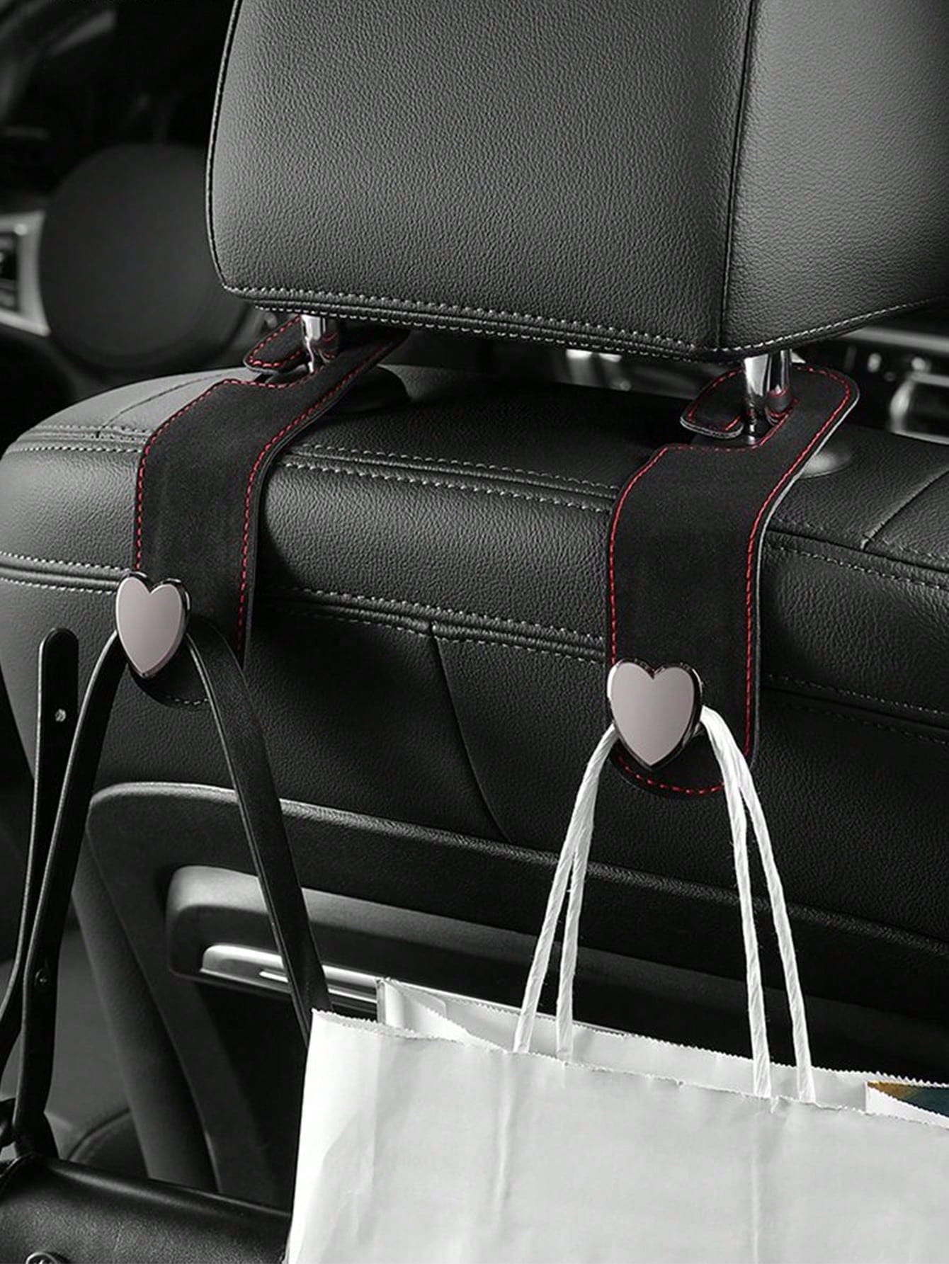 Multifunctional Heart-Shaped Metal Car Headrest Hook (1/2pcs)| Universal Back Seat Hanging Rack| Car Interior Storage Accessory| Can Hang Handbags, Shopping Bags, Umbrellas| Women's & Men's Car Se