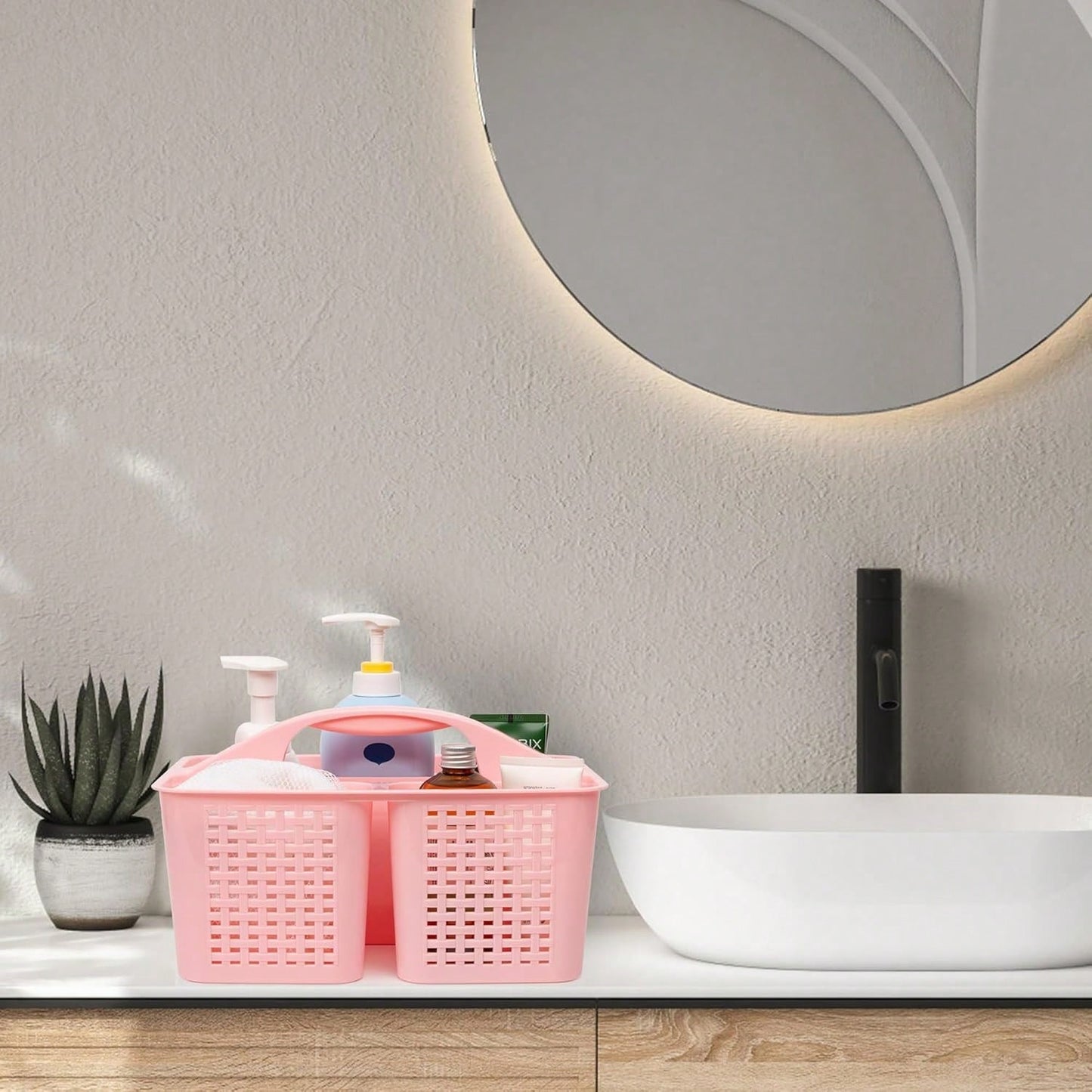 Portable Shower Caddy Basket With Handle For Bathroom Storage