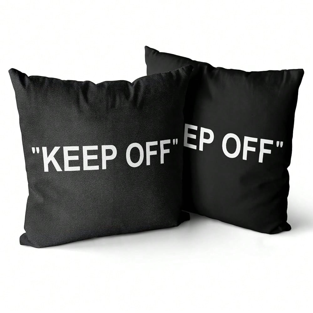 Room Decor Keep Off Pillow Set Of 2 Breathable Pillow Cover Square Cushion Case For Home Sofa Couch Decoration 18*18 Inch Diablo Style-1