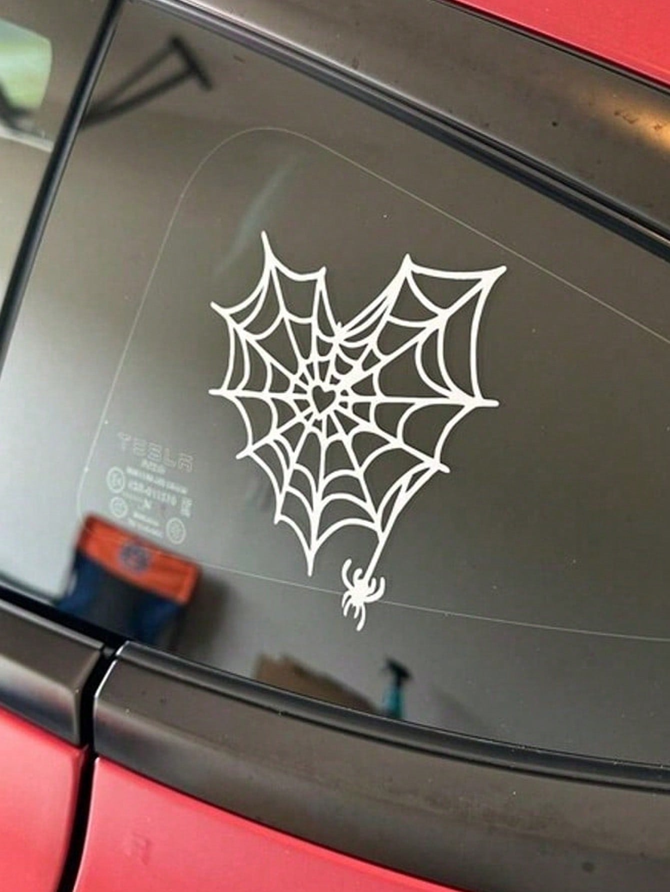 Spiderweb Vinyl Decal Decal For Car, Laptop, Cups Spiderweb Goth Girl Decal Spiderweb Sticker For Car Window Permanent Vinyl Decal