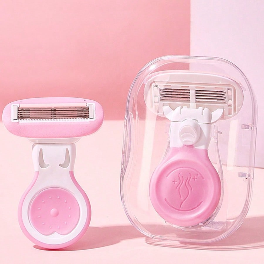 Women's Body Shaver With Travel Storage Case, Painless Hair Removal For Legs, Bikini Area And Underarms, Gentle Care For Sensitive Skin, Wet & Dry Use, Ergonomic Handle, Portable Design Suitable For H