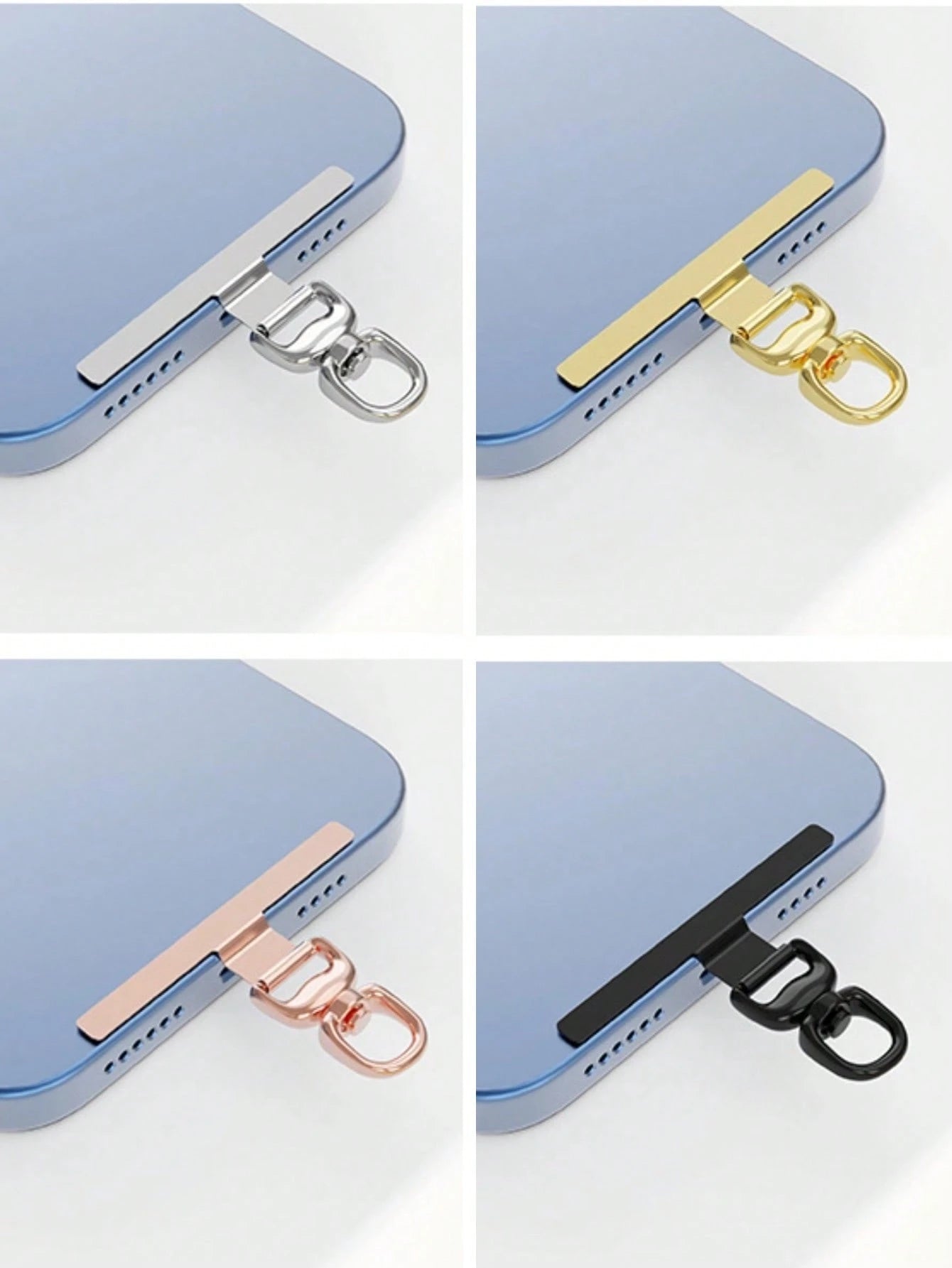 1/2/3pcs Ultra-Thin Stainless Steel Anti-Lost Lanyard Sticker Pad- Won't Damage Phone, Replace Phone Lanyard Components, Lanyard Connector