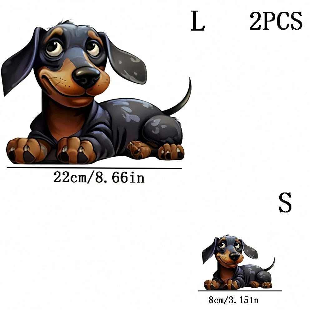 1/2/3pcs Vibrant Dachshund Pattern Heat Transfer Stickers, Washable And Iron-On, Suitable For DIY T-Shirts, Sweatshirts, Hoodies, Jeans, Backpacks, Pillows, Holiday Decorations, Ideal Gift For Hallowe