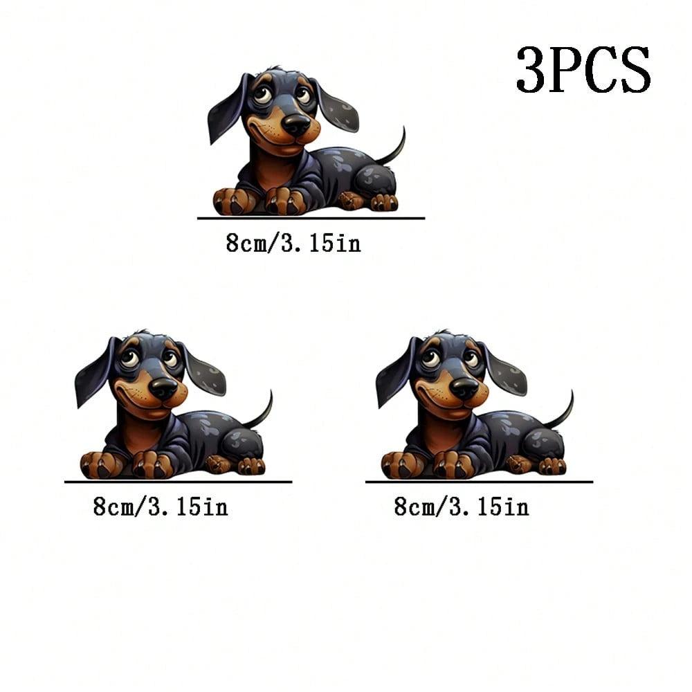 1/2/3pcs Vibrant Dachshund Pattern Heat Transfer Stickers, Washable And Iron-On, Suitable For DIY T-Shirts, Sweatshirts, Hoodies, Jeans, Backpacks, Pillows, Holiday Decorations, Ideal Gift For Hallowe