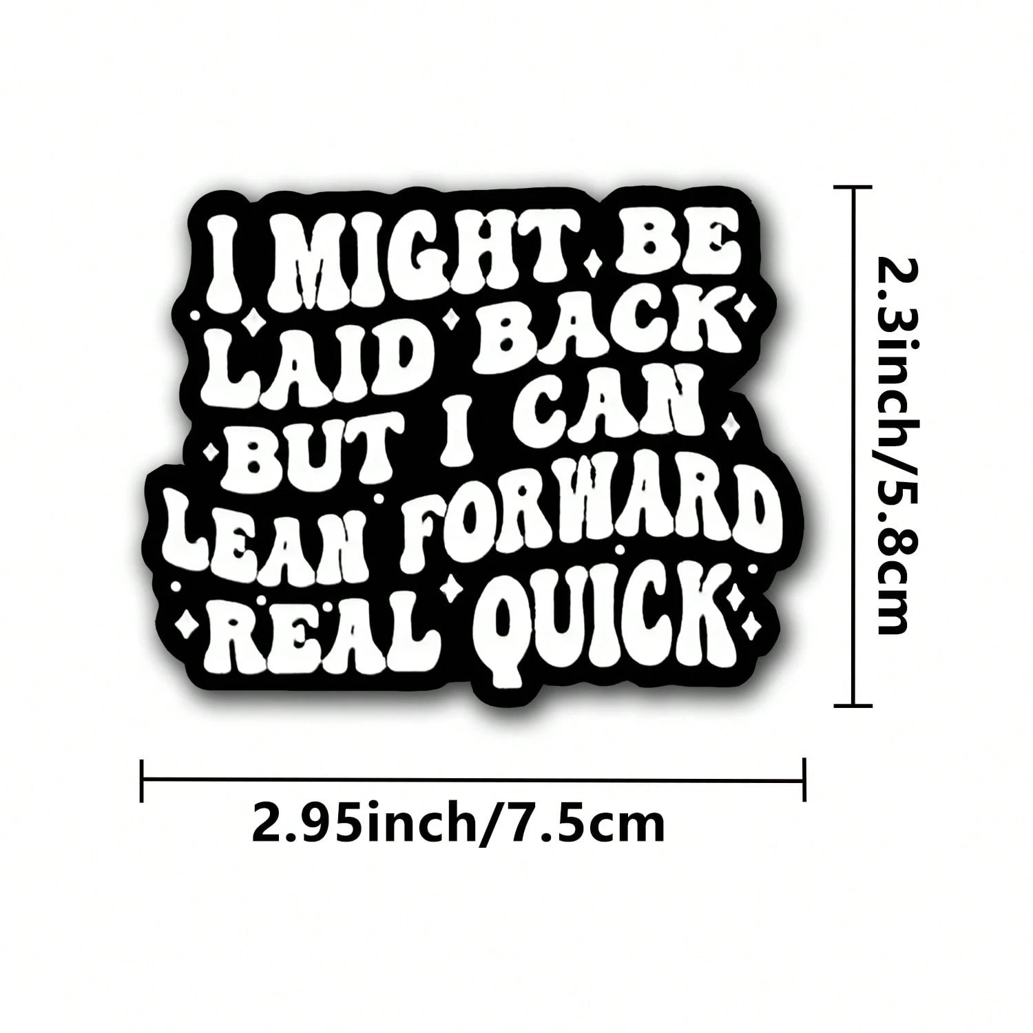 1/2/5pcs I MIGHT BE LAID BACK Sticker, Durable & UV-Protected| Glossy Finish,Perfect For Laptops, Water Bottles, Phones| Ideal Gift For Book Lovers & Readers, For Return School, Book Lover Gifts,Art