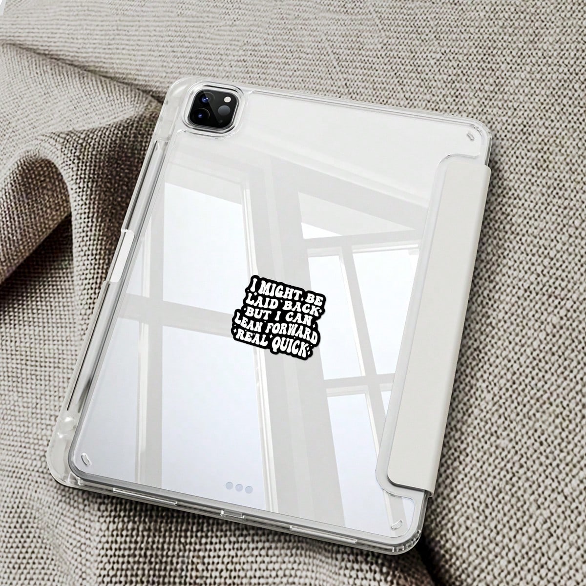 1/2/5pcs I MIGHT BE LAID BACK Sticker, Durable & UV-Protected| Glossy Finish,Perfect For Laptops, Water Bottles, Phones| Ideal Gift For Book Lovers & Readers, For Return School, Book Lover Gifts,Art