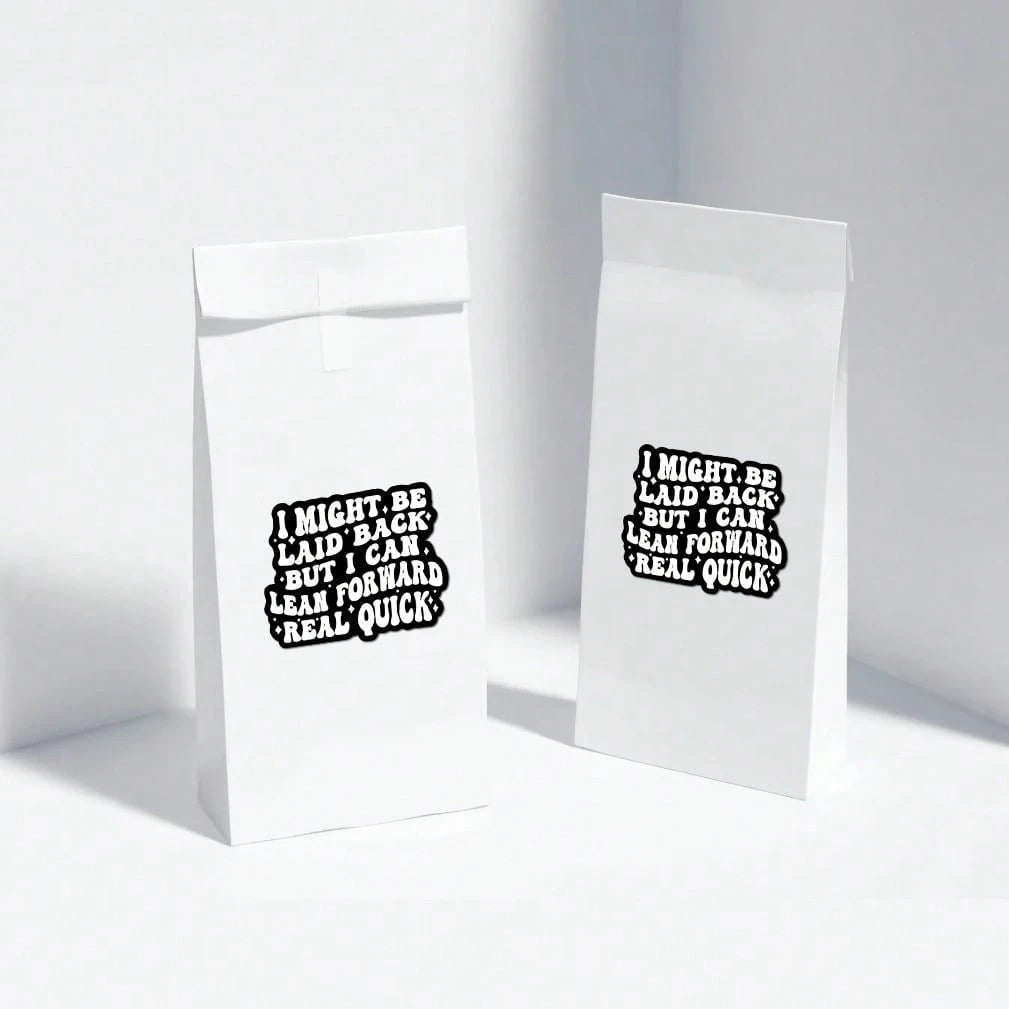 1/2/5pcs I MIGHT BE LAID BACK Sticker, Durable & UV-Protected| Glossy Finish,Perfect For Laptops, Water Bottles, Phones| Ideal Gift For Book Lovers & Readers, For Return School, Book Lover Gifts,Art