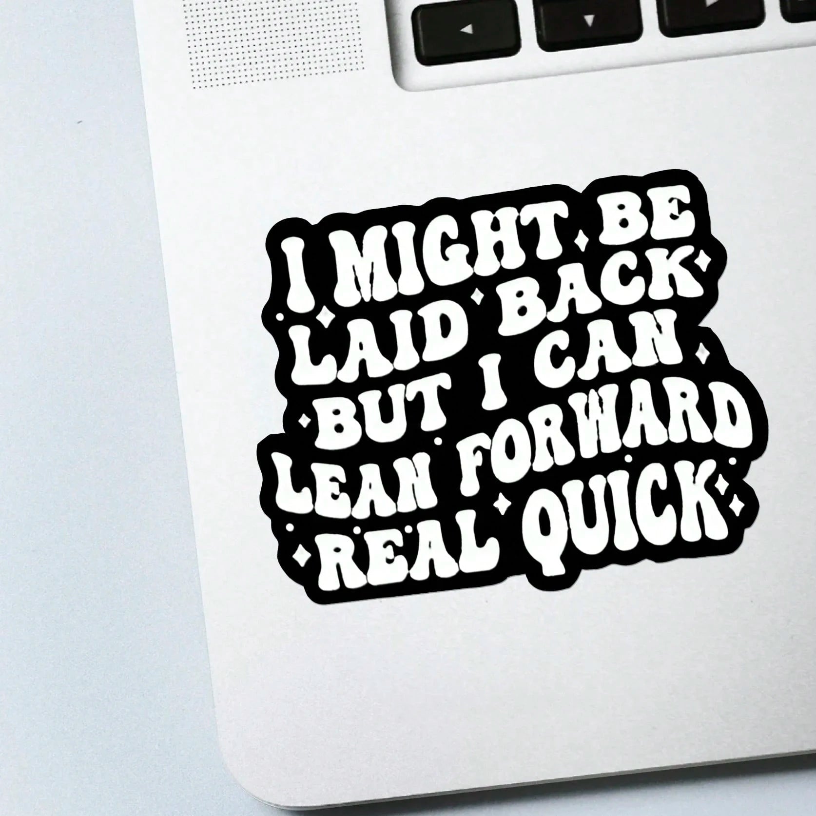 1/2/5pcs I MIGHT BE LAID BACK Sticker, Durable & UV-Protected| Glossy Finish,Perfect For Laptops, Water Bottles, Phones| Ideal Gift For Book Lovers & Readers, For Return School, Book Lover Gifts,Art