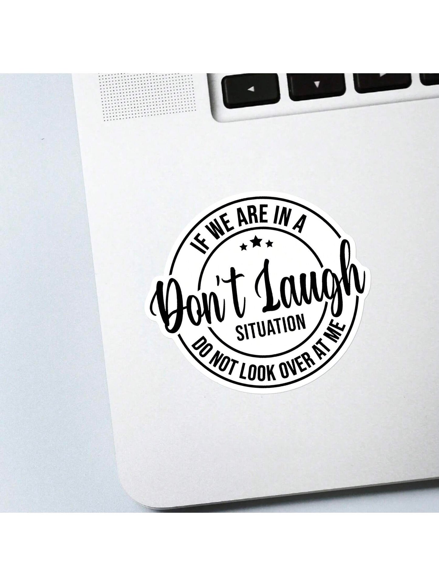 1/2/5pcs IF WE ARE IN A SITUATION,DO MOT LOOK OVER AT ME, Do Not Laugh Vinyl Sticker – Cute Pink Feminine Aesthetic For Water Bottles, Journals, And Laptops| Waterproof Sticker, Perfect Gift For Teen