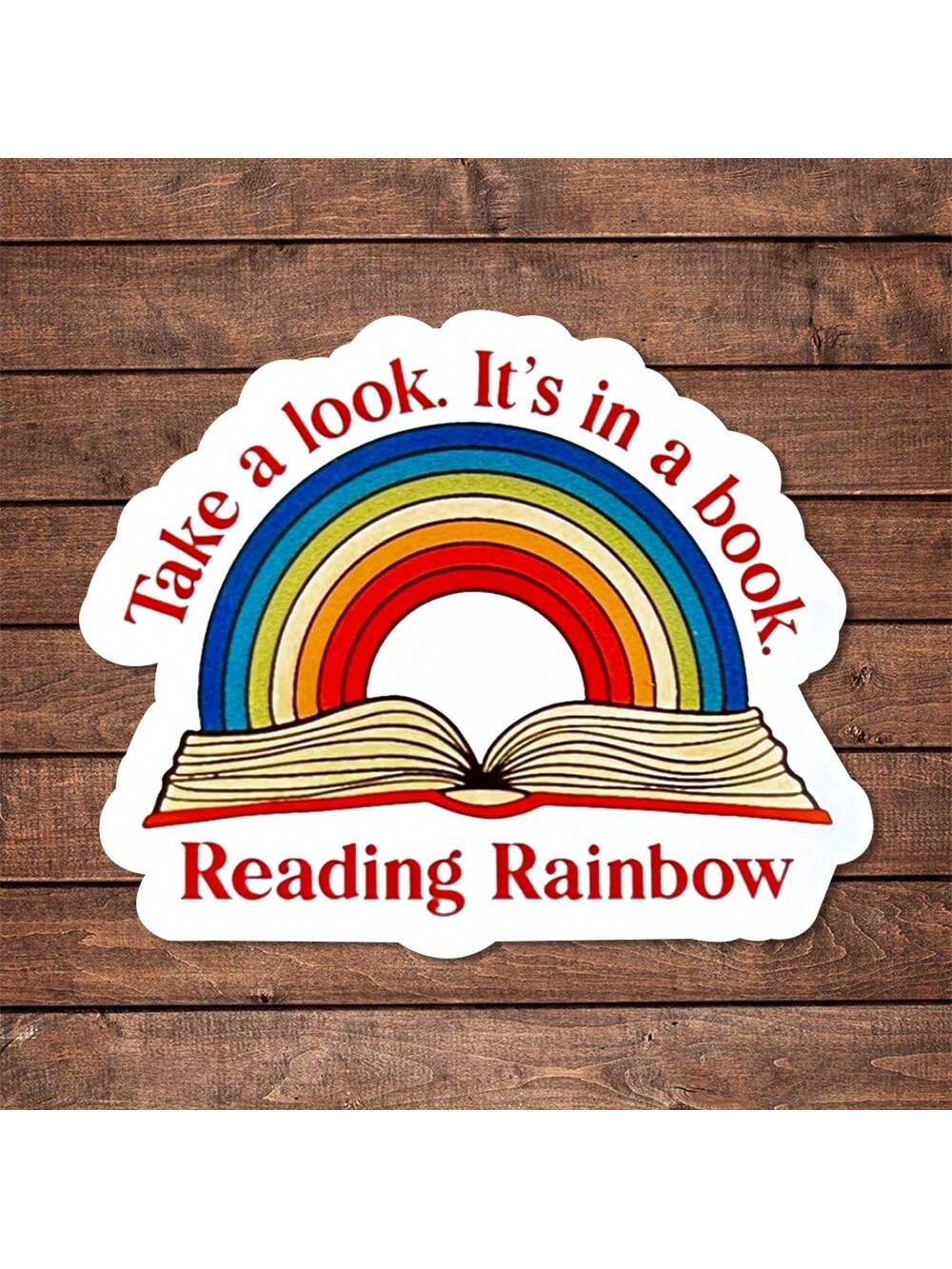 1/2/5pcs Reading Rainbow Sticker| Fun And Quirky Vinyl Decal For Planners, Journals, And Laptops| Cute And Mindful Design For Meditation, Wellness Enthusiasts, And Book Lovers|, Artsy, Positive Aff