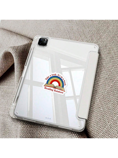 1/2/5pcs Reading Rainbow Sticker| Fun And Quirky Vinyl Decal For Planners, Journals, And Laptops| Cute And Mindful Design For Meditation, Wellness Enthusiasts, And Book Lovers|, Artsy, Positive Aff