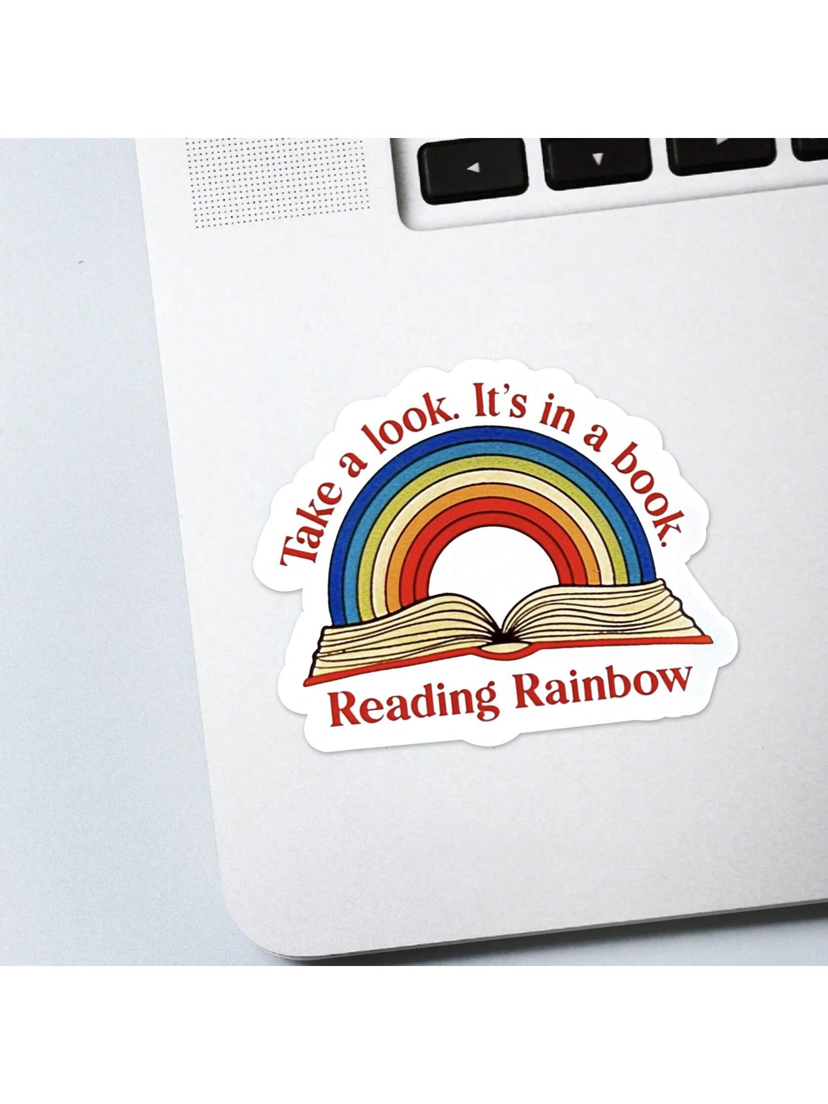 1/2/5pcs Reading Rainbow Sticker| Fun And Quirky Vinyl Decal For Planners, Journals, And Laptops| Cute And Mindful Design For Meditation, Wellness Enthusiasts, And Book Lovers|, Artsy, Positive Aff