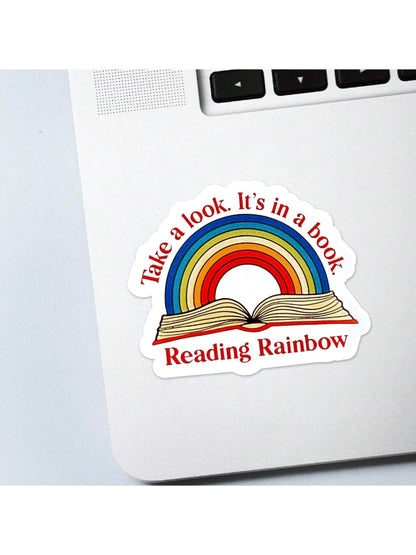1/2/5pcs Reading Rainbow Sticker| Fun And Quirky Vinyl Decal For Planners, Journals, And Laptops| Cute And Mindful Design For Meditation, Wellness Enthusiasts, And Book Lovers|, Artsy, Positive Aff