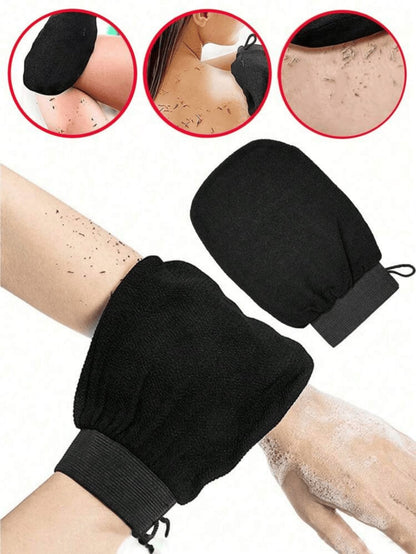 1/2 Pair Body Exfoliating Gloves, Double-Sided Body Cleansing Towel, Suitable For SPA, Massage And Body Exfoliation, Ideal For Removing Dead Skin, Includes Multi-Color Deep Cleaning Bath Towel
