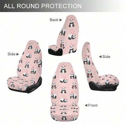 1/2 Pcs Leopard Print Hibiscus Floral Car Seat Covers, Universal Fit, Breathable & Comfortable, Easy To Install & Clean, All-Round Seat Protection, Gold Red Flower Pattern, Automotive Seat Protector F