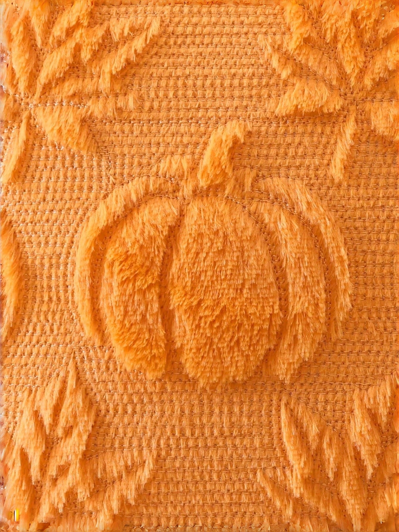 1/2pcs Autumn Pumpkin Maple Leaf Decorative Pillow Covers, 18x18 Inch Soft Faux Fur Jacquard Square Cushion Covers, Suitable For Sofa, Bedroom, Patio, Orange