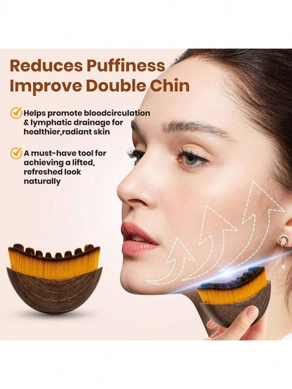 1/2pcs Lymphatic Drainage Brush: Facial And Body Detox Massager For Chin/Jaw Sculpting. Ergonomic, Portable Tool. Results Show With Continued Use. Suitable For Spas, Self-Care, Esthetician Use, And Fa