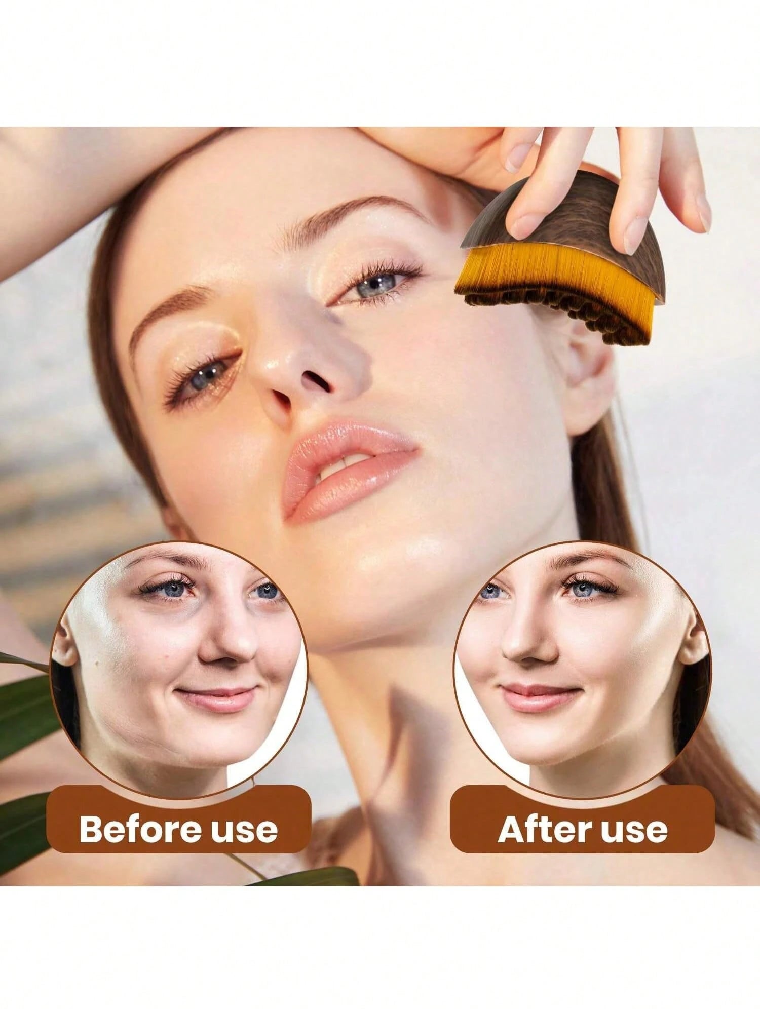 1/2pcs Lymphatic Drainage Brush: Facial And Body Detox Massager For Chin/Jaw Sculpting. Ergonomic, Portable Tool. Results Show With Continued Use. Suitable For Spas, Self-Care, Esthetician Use, And Fa