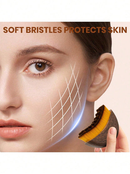 1/2pcs Lymphatic Drainage Brush: Facial And Body Detox Massager For Chin/Jaw Sculpting. Ergonomic, Portable Tool. Results Show With Continued Use. Suitable For Spas, Self-Care, Esthetician Use, And Fa