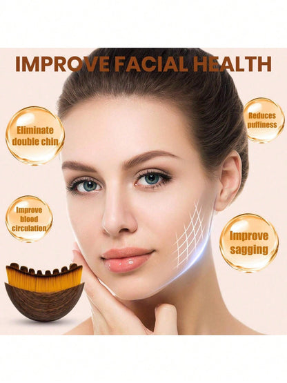1/2pcs Lymphatic Drainage Brush: Facial And Body Detox Massager For Chin/Jaw Sculpting. Ergonomic, Portable Tool. Results Show With Continued Use. Suitable For Spas, Self-Care, Esthetician Use, And Fa