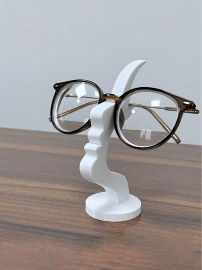 1/2pcs New Fun Desktop Glasses Holder, Unique Curved Design Practical Minimalist Black Glasses Stand, Durable Plastic Material, Suitable For Living Room, Bedroom, Office, Decorative Desktop Or Bedside