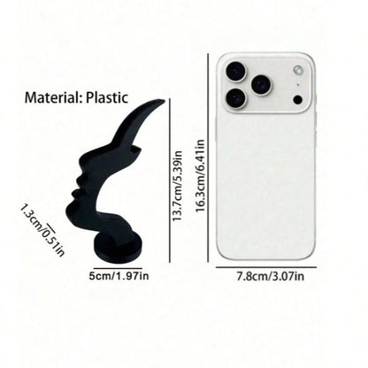 1/2pcs New Fun Desktop Glasses Holder, Unique Curved Design Practical Minimalist Black Glasses Stand, Durable Plastic Material, Suitable For Living Room, Bedroom, Office, Decorative Desktop Or Bedside